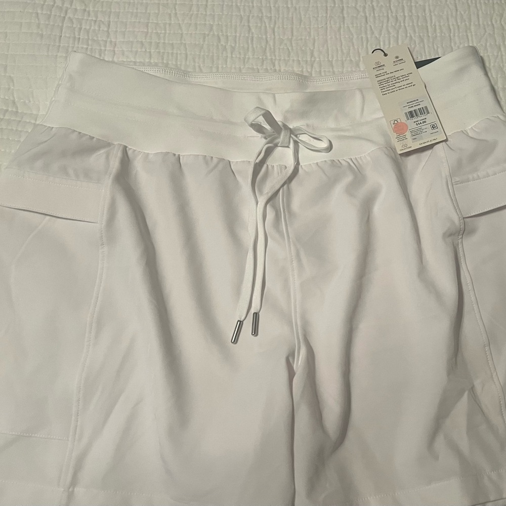Calia White Athletic Shorts with Elastic Waistband size medium